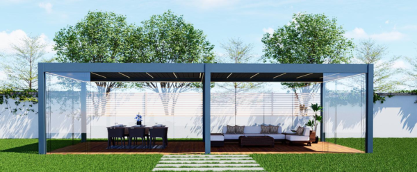 Modern 147 Series Light-Weight Aluminum Louver Pergola – Waterproof Outdoor Leisure System