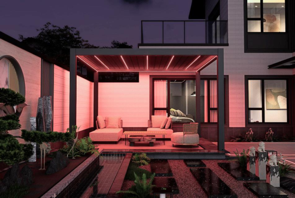 Modern 147 Series Light-Weight Aluminum Louver Pergola – Waterproof Outdoor Leisure System