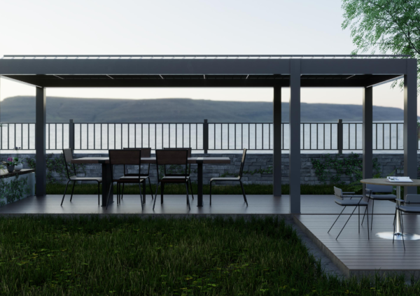 Modern 147 Series Light-Weight Aluminum Louver Pergola – Waterproof Outdoor Leisure System