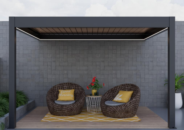 Modern 147 Series Light-Weight Aluminum Louver Pergola – Waterproof Outdoor Leisure System