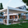 4 Luxury Modern Motorized Aluminium Pergola - All-Weather Outdoor Living Solution