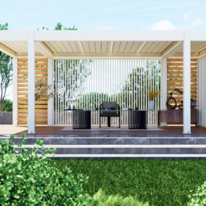Luxury Modern Motorized Aluminium Pergola - All-Weather Outdoor Living Solution