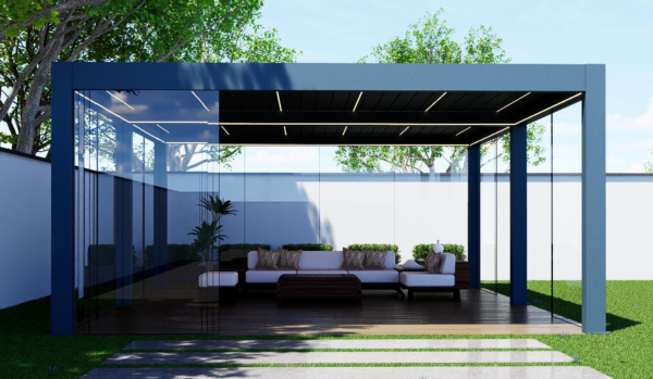 Modern 147 Series Light-Weight Aluminum Louver Pergola – Waterproof Outdoor Leisure System