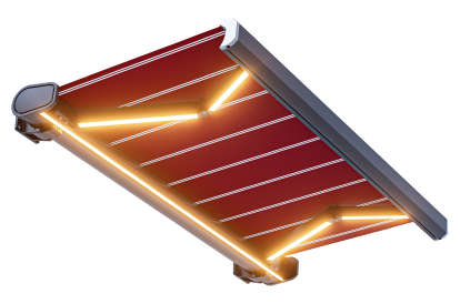 Premium Full-Cassette Retractable Awning with Integrated LED Lighting – Ultimate Outdoor Shade Solution
