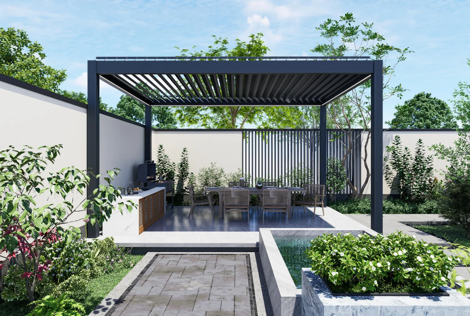 Best-Selling 10' × N' Series Aluminum Pergola​